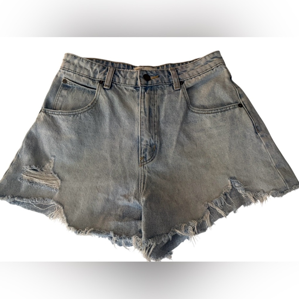Rolla’s Mirage High Rose Loose Fit Cut Off Denim Shorts Size 26 From Revolve